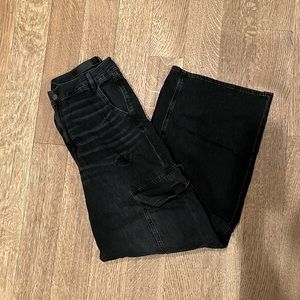 American Eagle super high waisted cargo baggy wide-leg jeans